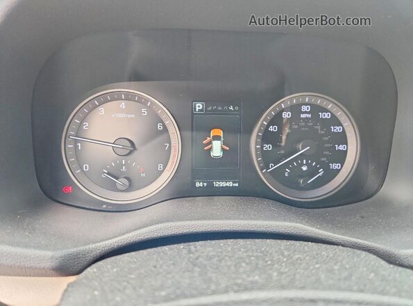 KM8J33A24GU237828 2016 HYUNDAI TUCSON Brown ხელსაწყოთა პანელის ხედი
