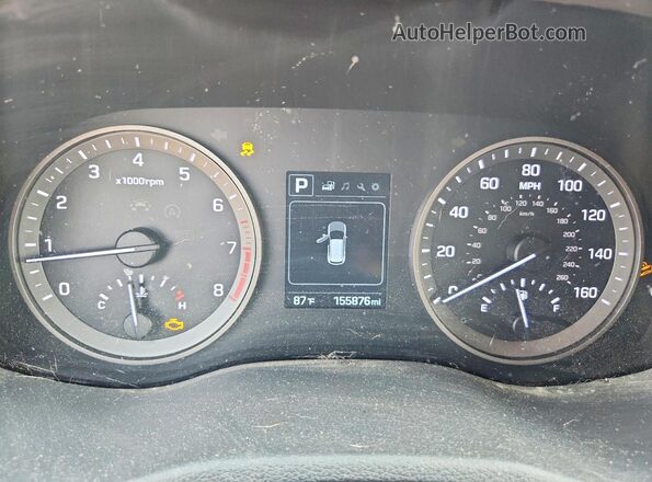 KM8J33A25GU027271 2016 HYUNDAI TUCSON Gray ხელსაწყოთა პანელის ხედი
