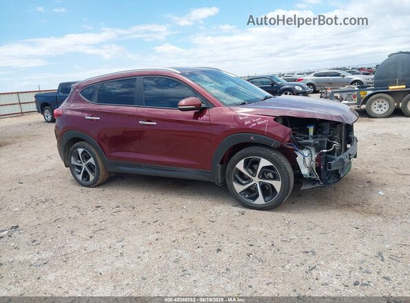 KM8J33A29GU120746 2016 HYUNDAI TUCSON Бордовый Панорамный вид салона 360°