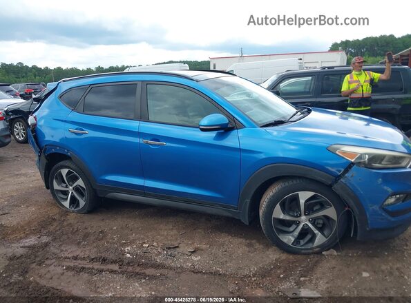 KM8J33A29GU185547 2016 HYUNDAI TUCSON Blue Widok zestawu wskaźników