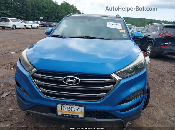 KM8J33A29GU185547 2016 HYUNDAI TUCSON Blue Widok deski rozdzielczej