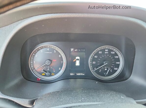 KM8J33A29GU253233 2016 HYUNDAI TUCSON White ხელსაწყოთა პანელის ხედი