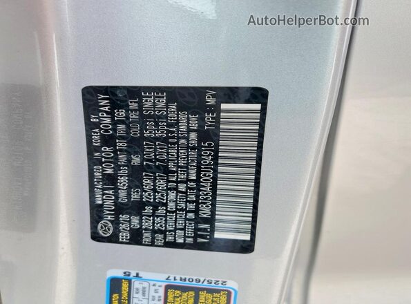 KM8J33A40GU194915 2016 HYUNDAI TUCSON Серебряный 