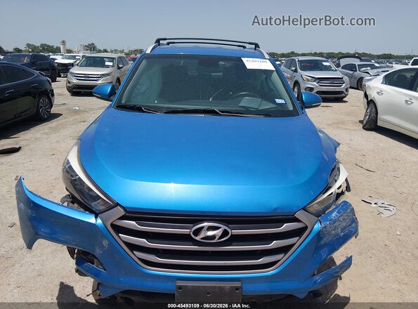 KM8J33A41JU735686 2018 HYUNDAI TUCSON Blue Widok zestawu wskaźników