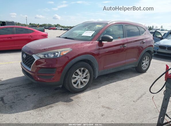 KM8J33A43LU251215 2020 HYUNDAI TUCSON Red Առջևի ձախ երեք քառորդ տեսարան