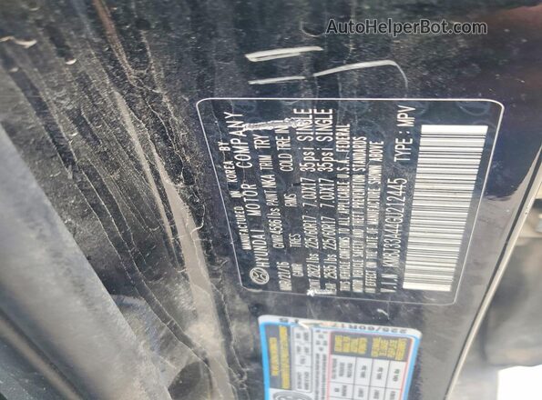KM8J33A44GU212445 2016 HYUNDAI TUCSON Black VIN կոդի պիտակի տեսք