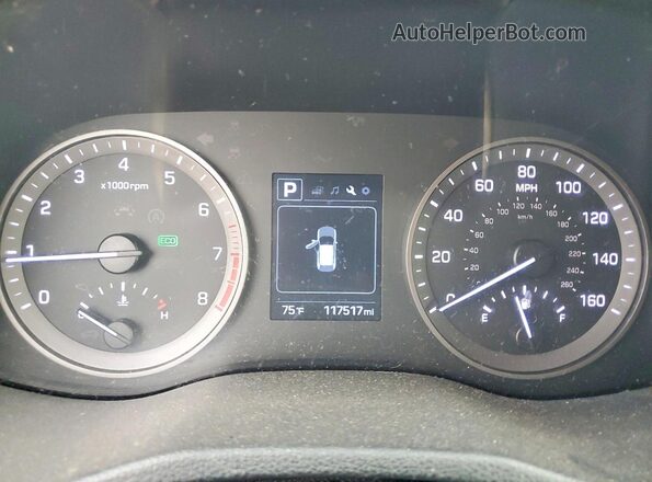 KM8J33A44JU666606 2018 HYUNDAI TUCSON Gray Սարքավորումների վահանակի տեսք