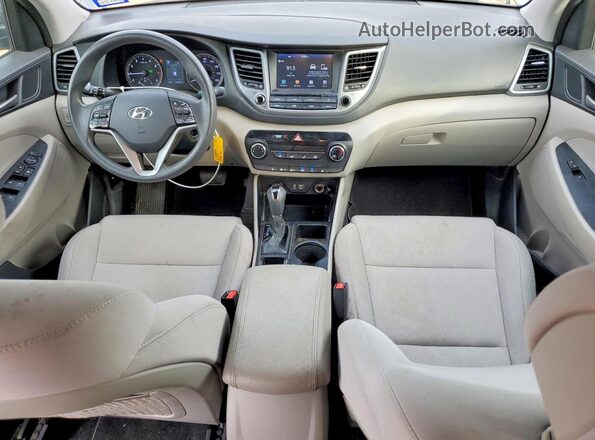 KM8J33A44JU666606 2018 HYUNDAI TUCSON Gray Առջևի վահանակի տեսք