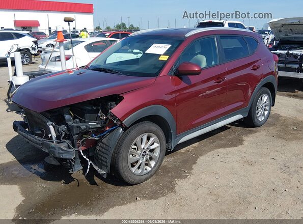 KM8J33A45HU575824 2017 HYUNDAI TUCSON Red Առջևի ձախ երեք քառորդ տեսարան