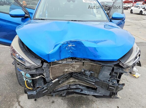 KM8J33AL0MU345433 2021 HYUNDAI TUCSON Blue Սալոնի հետևի տեսք