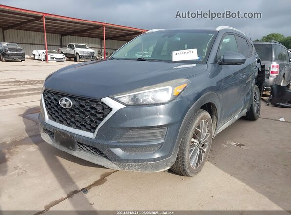 KM8J33AL2LU208864 2020 HYUNDAI TUCSON Blue Առջևի ձախ երեք քառորդ տեսարան