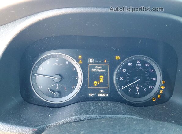 KM8J3CA20HU577351 2017 HYUNDAI TUCSON Blue Instrument cluster view