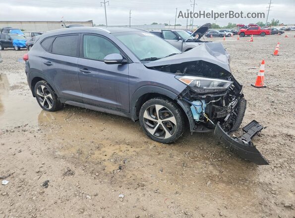KM8J3CA22GU227475 2016 HYUNDAI TUCSON Синий Передняя правая четверть