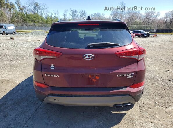 KM8J3CA25GU230127 2016 HYUNDAI TUCSON Burgundy Vista trasera