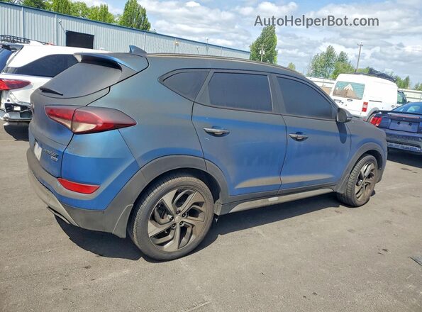 KM8J3CA28JU688722 2018 HYUNDAI TUCSON Синий Задняя правая четверть