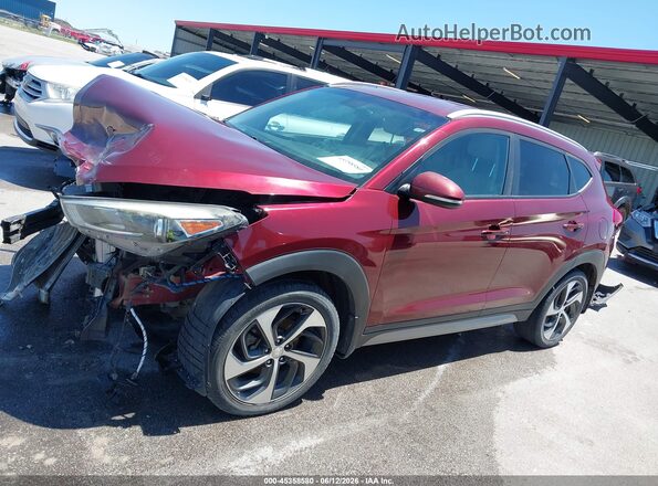 KM8J3CA29HU313366 2017 HYUNDAI TUCSON Красный Панорамный вид салона 360°