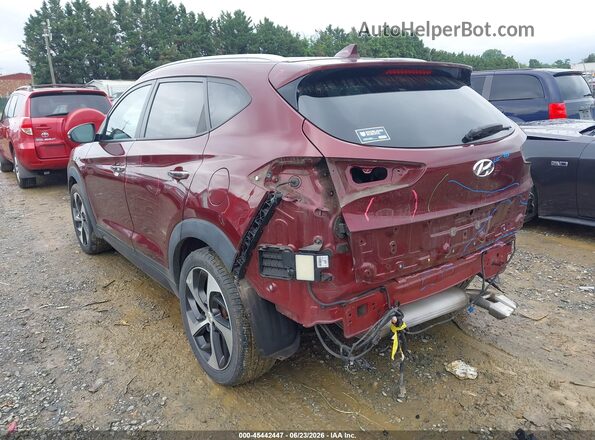 KM8J3CA2XGU047421 2016 HYUNDAI TUCSON Burgundy Rear left