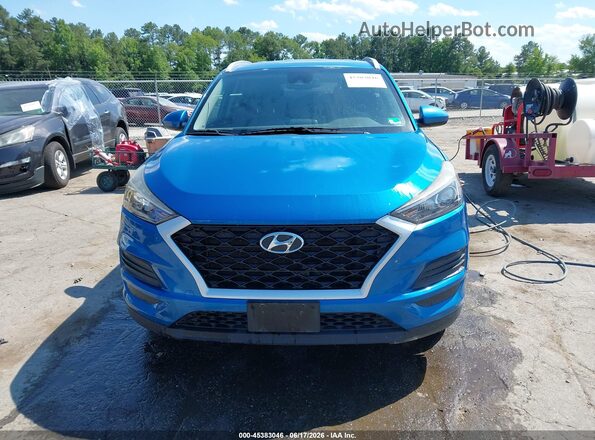 KM8J3CA42KU078222 2019 HYUNDAI TUCSON Синий Вид задней части салона