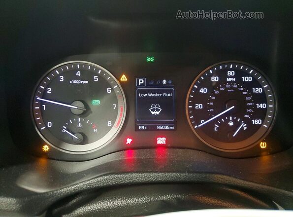 KM8J3CA44JU732054 2018 HYUNDAI TUCSON White Вид щитка приладів