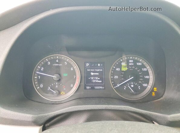 KM8J3CA44JU764924 2018 HYUNDAI TUCSON Белый Вид щитка приборов