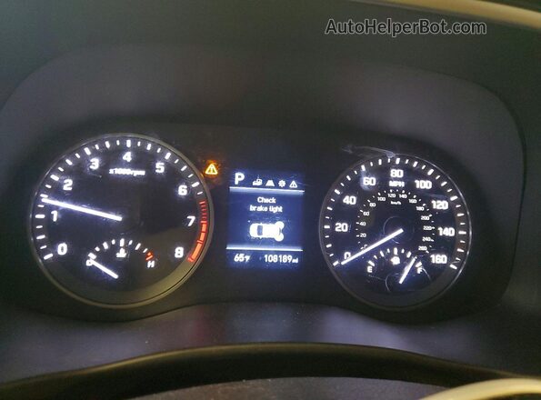 KM8J3CA44LU228557 2020 HYUNDAI TUCSON White ხელსაწყოთა პანელის ხედი