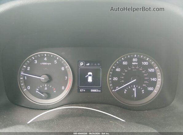 KM8J3CA46JU670849 2018 HYUNDAI TUCSON Silver უკანა სავარძლების ხედი