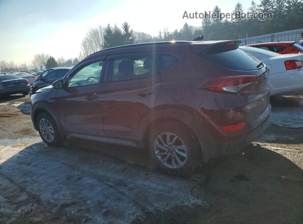 KM8J3CA48JU824929 2018 HYUNDAI TUCSON Темно-бордовый Задняя левая четверть