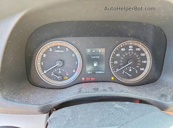 KM8J3CA49HU288552 2017 HYUNDAI TUCSON White Вид щитка приладів