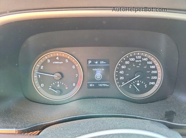 KM8J3CAL1LU093545 2020 HYUNDAI TUCSON White Widok zestawu wskaźników