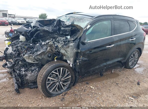 KM8J3CAL4MU310202 2021 HYUNDAI TUCSON Black Առջևի ձախ երեք քառորդ տեսարան