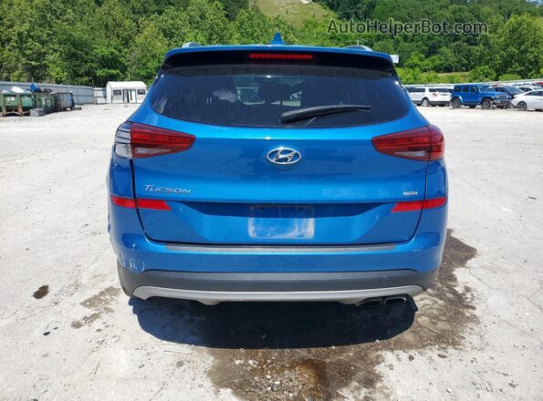 KM8J3CAL5MU312881 2021 HYUNDAI TUCSON Blue Rear view