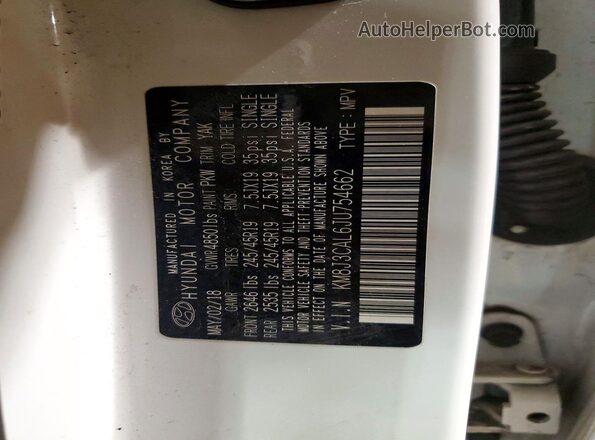 KM8J3CAL6JU754662 2018 HYUNDAI TUCSON White 