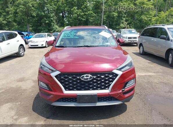 KM8J3CAL7KU847787 2019 HYUNDAI TUCSON Red Instrument cluster view