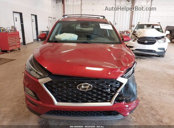 KM8J3CALXMU394140 2021 HYUNDAI TUCSON Red Widok zestawu wskaźników