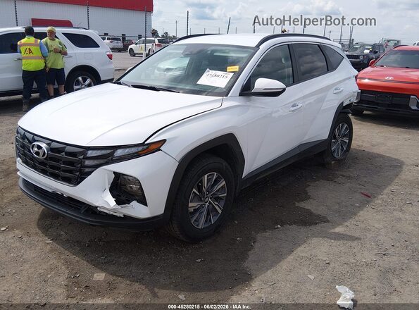 KM8JBCA15NU082777 2022 HYUNDAI TUCSON HYBRID Белый Передняя левая четверть