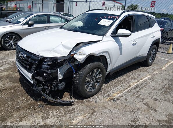 KM8JBCA16NU028260 2022 HYUNDAI TUCSON HYBRID White Vista tres cuartos delantera izquierda