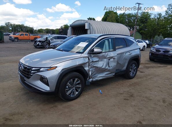 KM8JBCD18RU239459 2024 HYUNDAI TUCSON HYBRID Silver წინა მარცხენა ხედი სამი მეოთხედიდან
