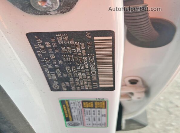 KM8JCDD10SU296232 2025 HYUNDAI TUCSON White Widok naklejki z numerem VIN