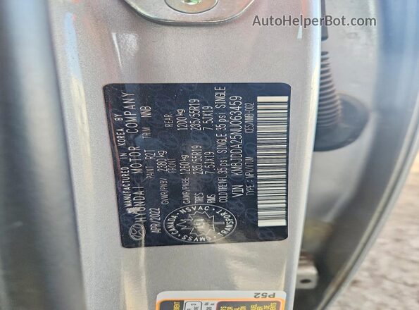 KM8JDDA25NU063459 2022 HYUNDAI TUCSON Silver Engine compartment view