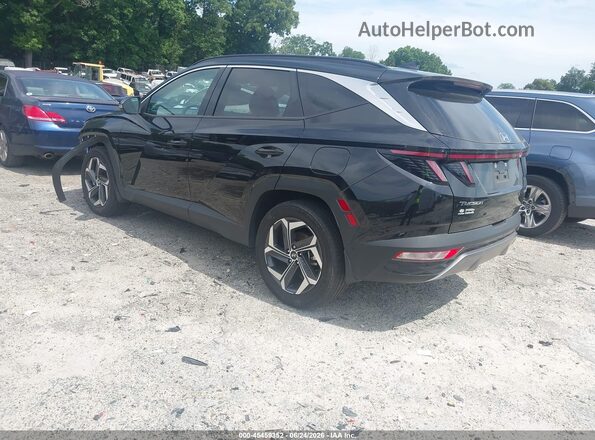 KM8JECA10NU083696 2022 HYUNDAI TUCSON HYBRID Black Задня ліва чверть