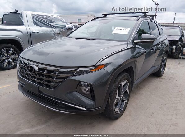 KM8JECA11PU097240 2023 HYUNDAI TUCSON HYBRID Gray Передня ліва чверть