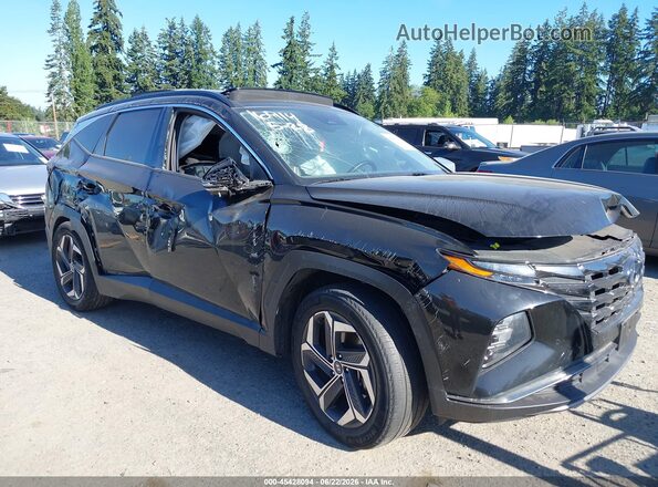 KM8JECA16NU058866 2022 HYUNDAI TUCSON HYBRID Black Widok z przodu