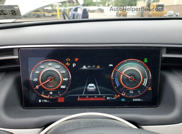 KM8JECD13RU146906 2024 HYUNDAI TUCSON White ხელსაწყოთა პანელის ხედი