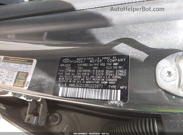 KM8JECD15RU223971 2024 HYUNDAI TUCSON HYBRID Gray Widok komory silnika