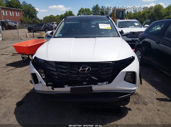KM8JFCA15NU035642 2022 HYUNDAI TUCSON HYBRID White Вид задньої частини салону