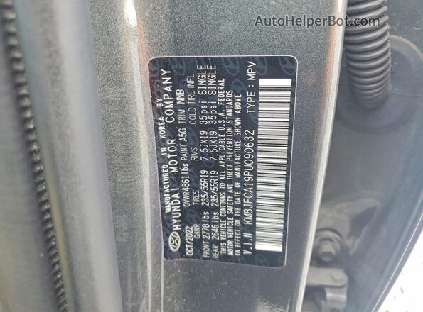 KM8JFCA19PU090632 2023 HYUNDAI TUCSON Green Vista interior de 360 grados