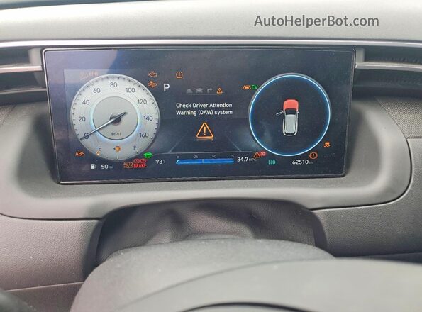 KM8JFCA19PU090632 2023 HYUNDAI TUCSON Green Vista del cuadro de instrumentos