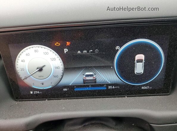 KM8JFCAE9PU174114 2023 HYUNDAI TUCSON White Vista del cuadro de instrumentos