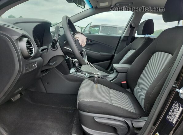 KM8K12AA3LU554442 2020 HYUNDAI KONA Black წინა სალონის ხედი