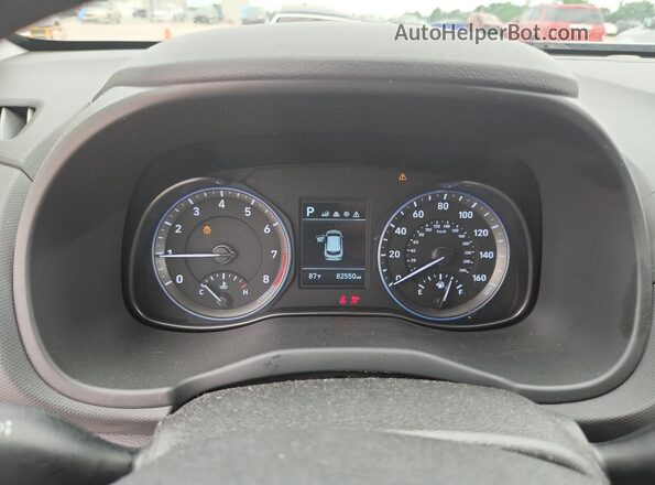 KM8K12AA3LU554442 2020 HYUNDAI KONA Black ხელსაწყოთა პანელის ხედი